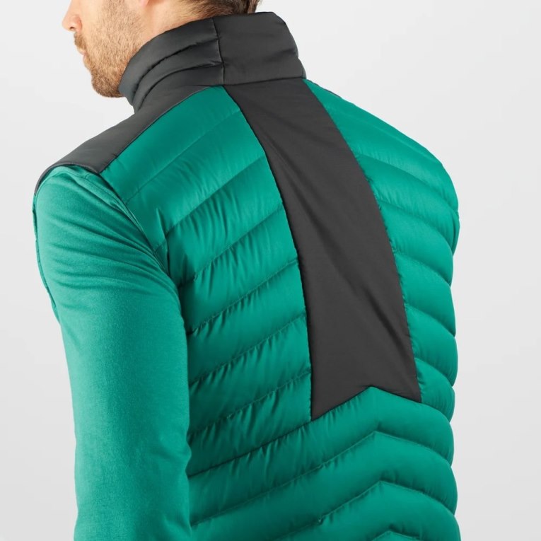 Pánské Zateplené Vesty Salomon Essential Xwarm Down Zelene | CZ 36WEDUO